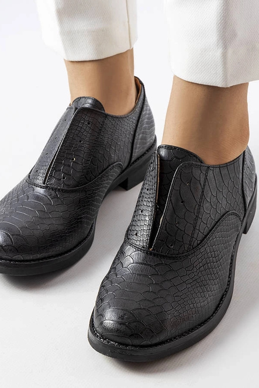 Juodi moteriški užsegami batai iš... Juodi moteriški užsegami batai iš...