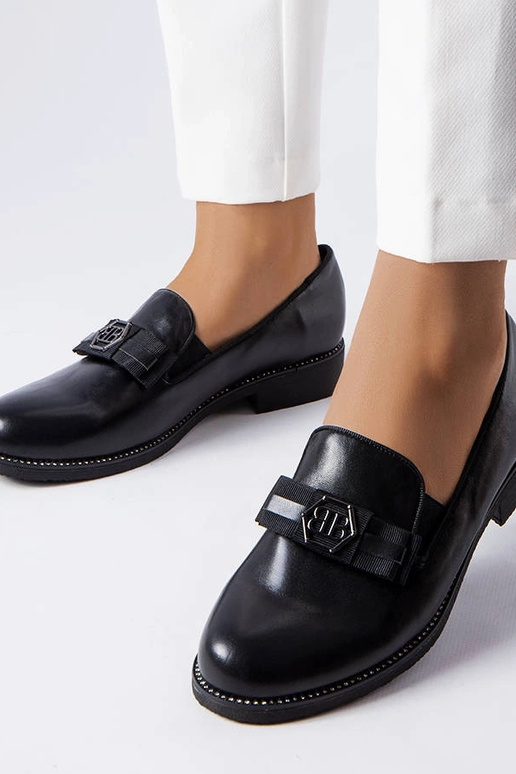 Juodi dekoratyviniai mokasinai Tanguy