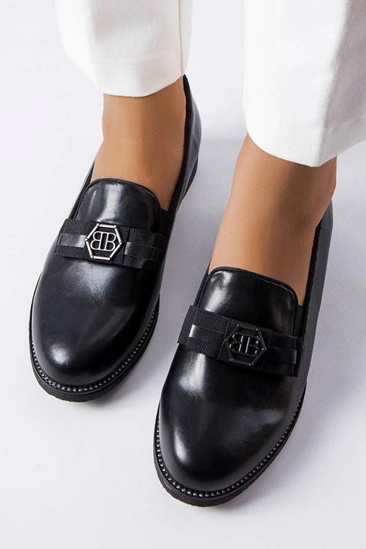 Juodi dekoratyviniai mokasinai Tanguy