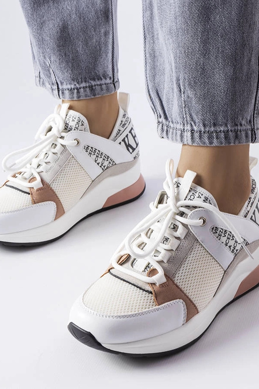 Vinceza balti ir rožiniai sportbačiai Vinceza balti ir rožiniai sportbačiai