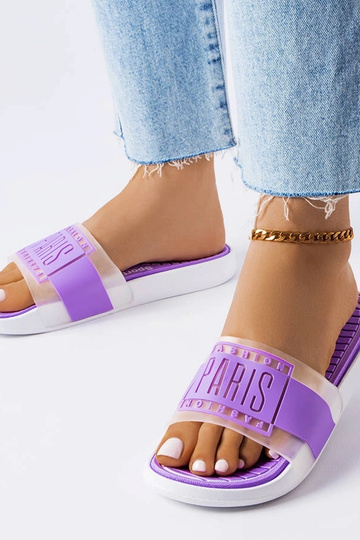 Violetinės guminės šlepetės...