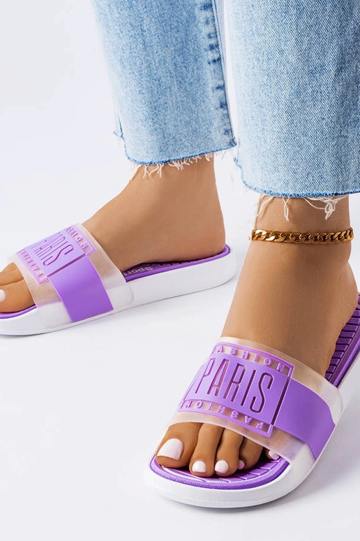 Violetinės guminės šlepetės Paris Violetinės guminės šlepetės Paris