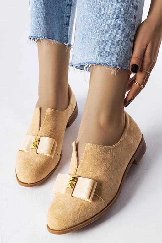 Smėlio spalvos tuopos lanko batai