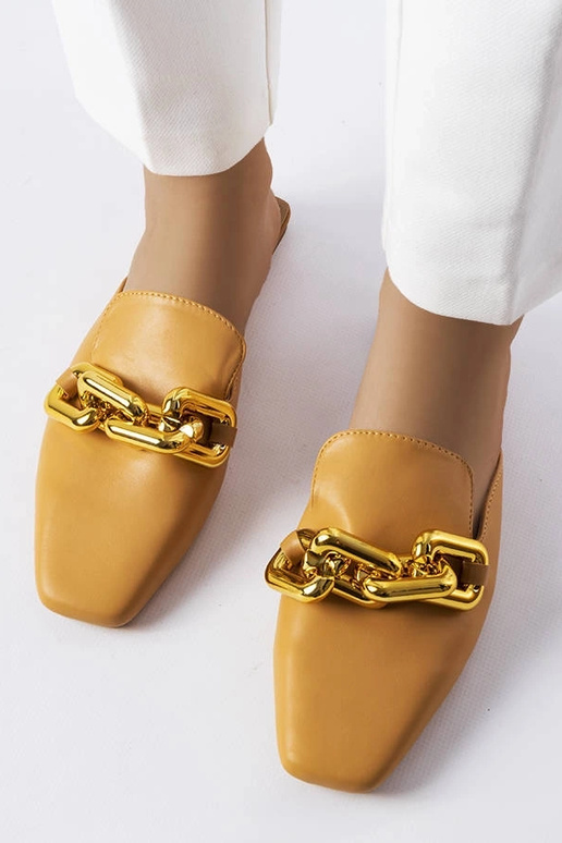 Rudos Hickory grandinėlės šlepetės