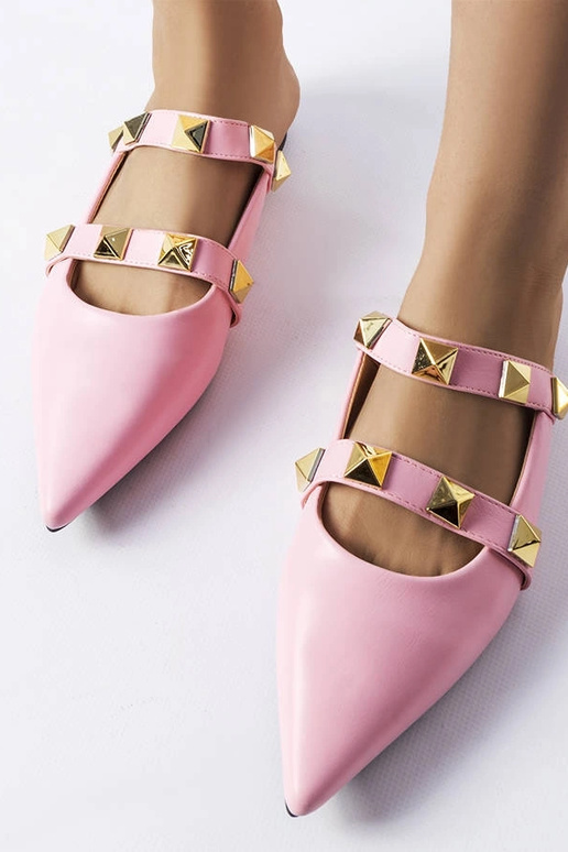 Rožinės smailios pirštinės šlepetės...