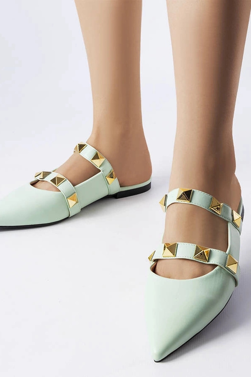 Žalios smailaus piršto šlepetės Ruckman