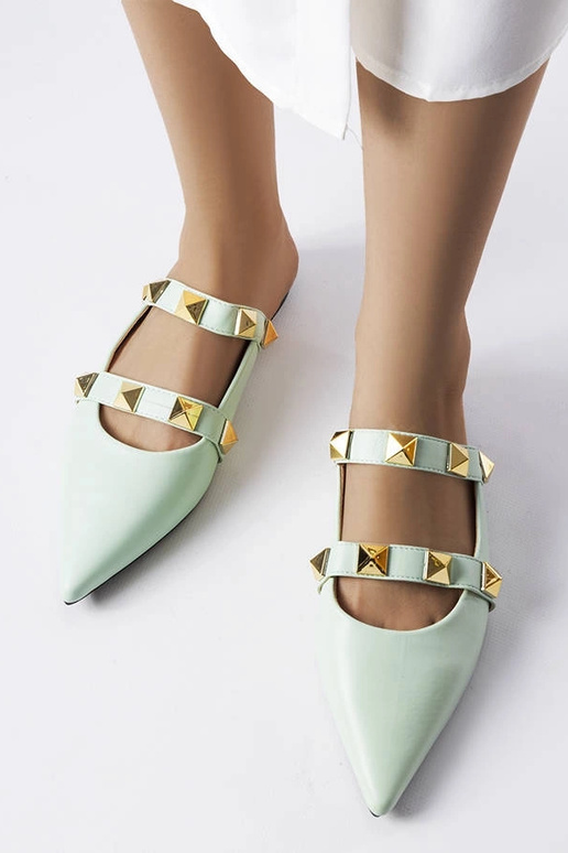 Žalios smailaus piršto šlepetės Ruckman