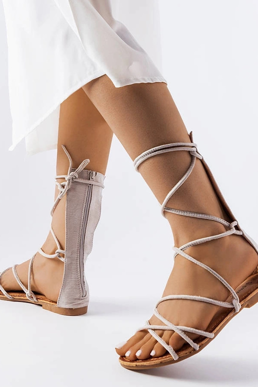 Heliport pilki aukštaraiščiai sandalai Heliport pilki aukštaraiščiai sandalai