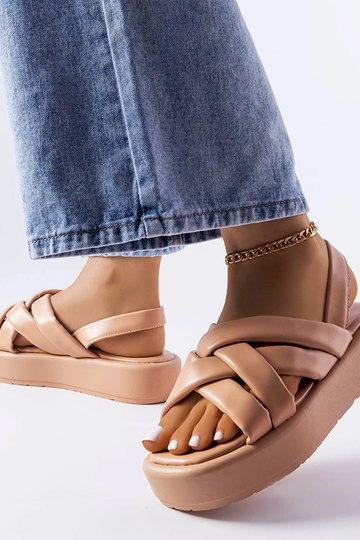 Šviesiai rudi sandalai ant... 2