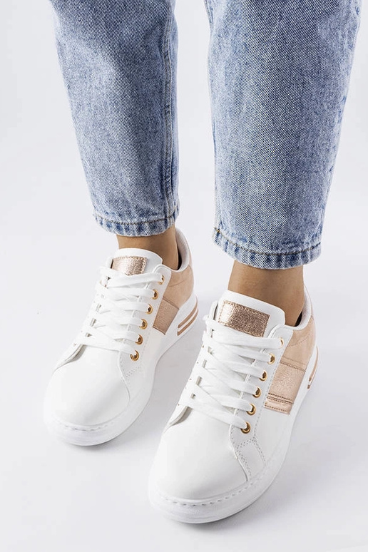 Balti sportbačiai su rožiniais...