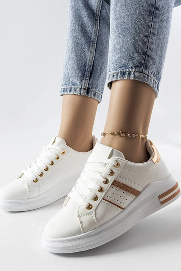 Baltos spalvos Lanoie platforminiai sportbačiai 2