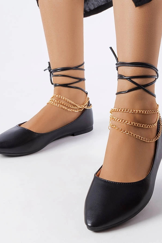 Juodos balerinos su dekoratyviniu... Juodos balerinos su dekoratyviniu...