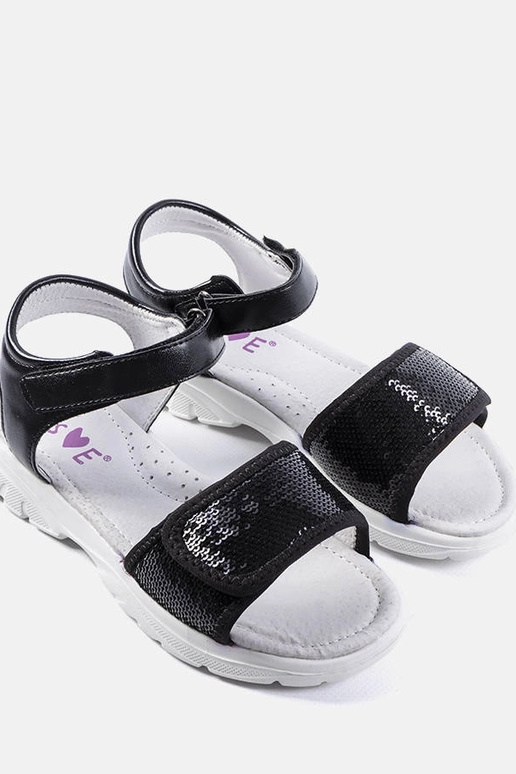 Juodos vaikiškos basutės Grenier