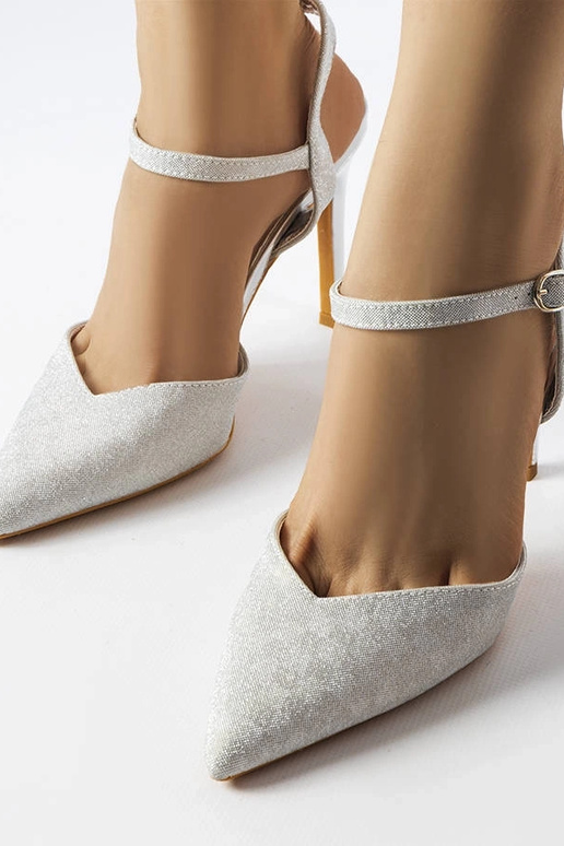 Sidabriniai blizgūs Gallia aukštakulniai Sidabriniai blizgūs Gallia aukštakulniai