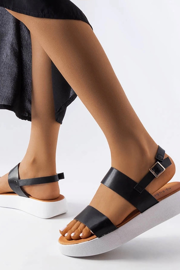 Juodi Isaac Platform sandalai