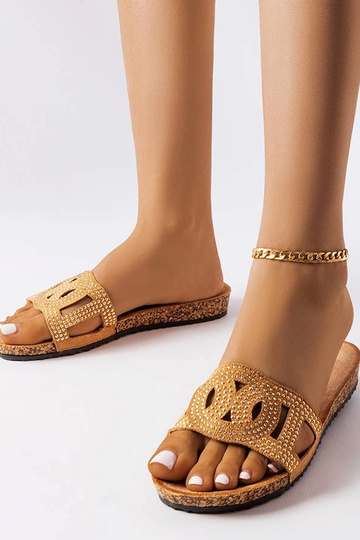 Smėlio spalvos šlepetės,...