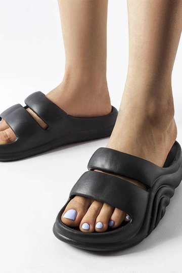 Juodos gumos Geneve šlepetės 2