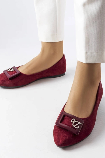 Burgundijos baleto butai, dekoruoti cirkoniais Fleming 2