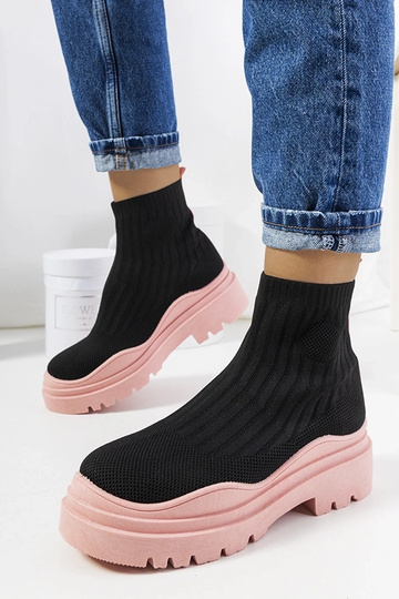 Rožinės guminės šlepetės su...