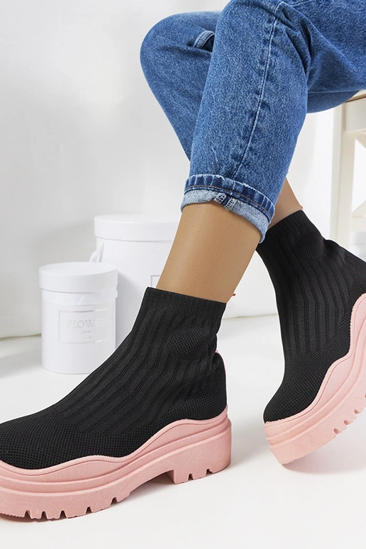 Rožinės guminės šlepetės su sagtele,...