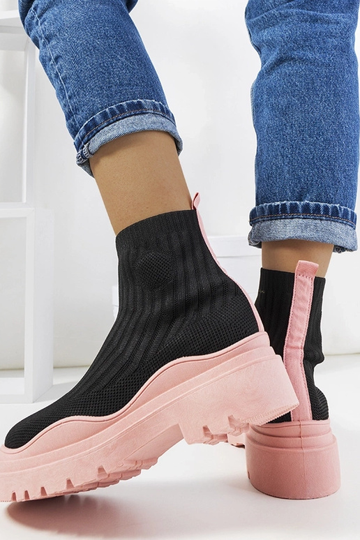 Rožinės guminės šlepetės su sagtele,...