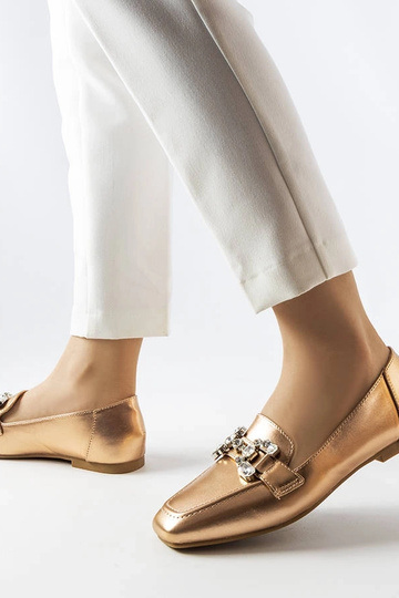 Rožinio aukso mokasinai su... 2