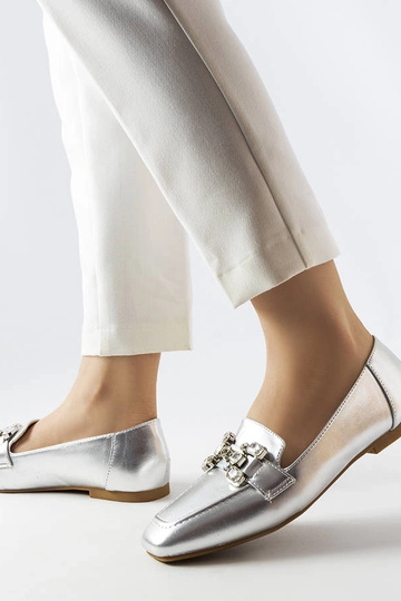 Sidabriniai mokasinai su... 2