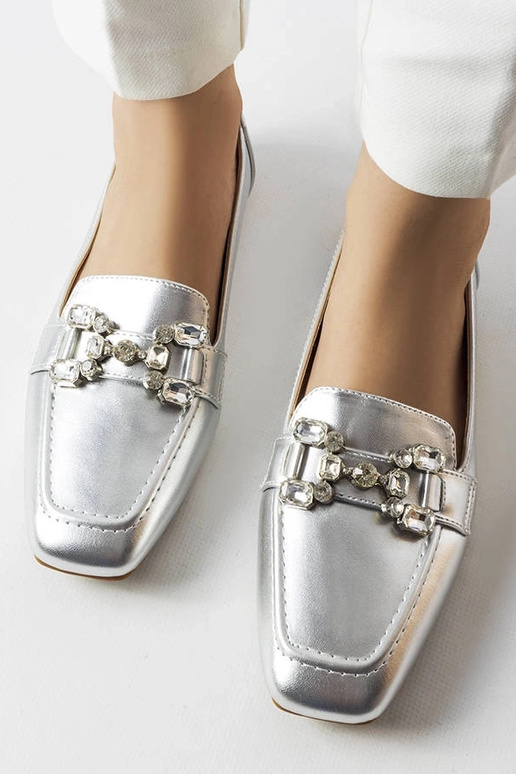 Sidabriniai mokasinai su cirkoniais...