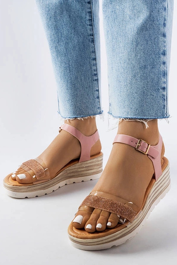Bussière Pink Wedge sandalai 2