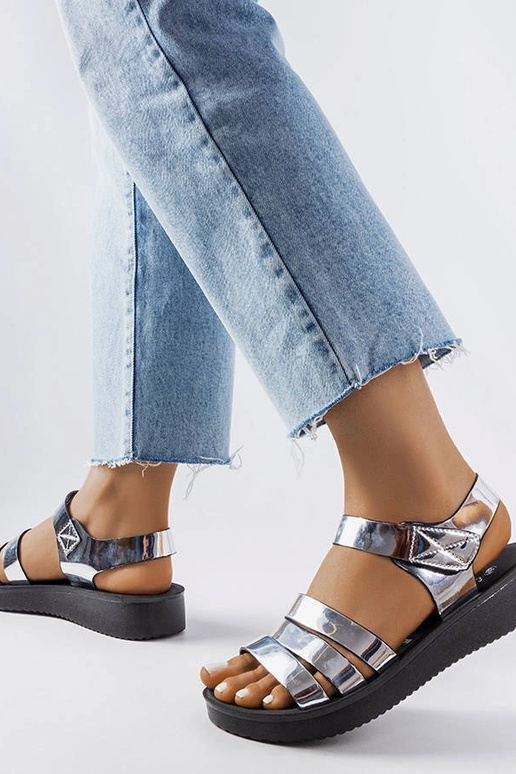 Sidabriniai Covillon Wedge sandalai