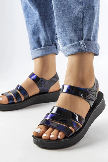 Tamsiai mėlynos spalvos Covillon Wedge sandalai