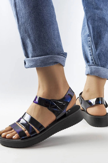 Tamsiai mėlynos spalvos Covillon Wedge sandalai 2