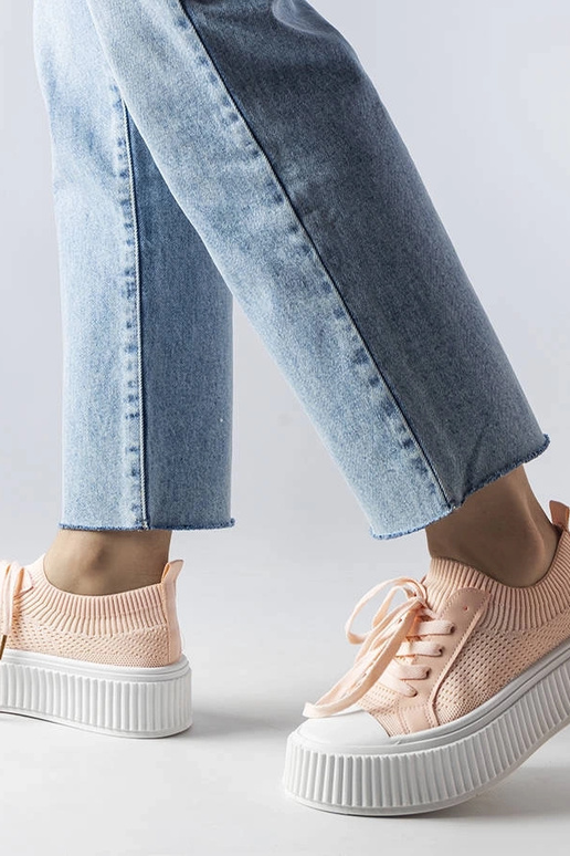 Rožinio audinio sportbačiai Mallus... Rožinio audinio sportbačiai Mallus...