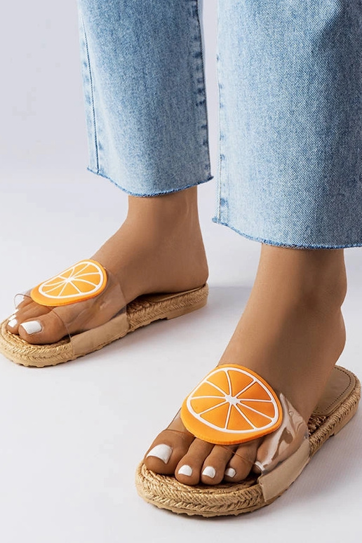 Skaidrūs sandalai su ananasu, „Foddie"