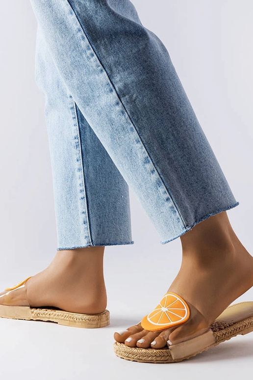 Skaidrūs sandalai su ananasu, „Foddie"