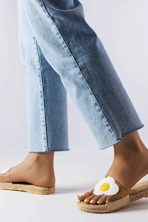 Permatomos Foddie gėlių šlepetės Permatomos Foddie gėlių šlepetės