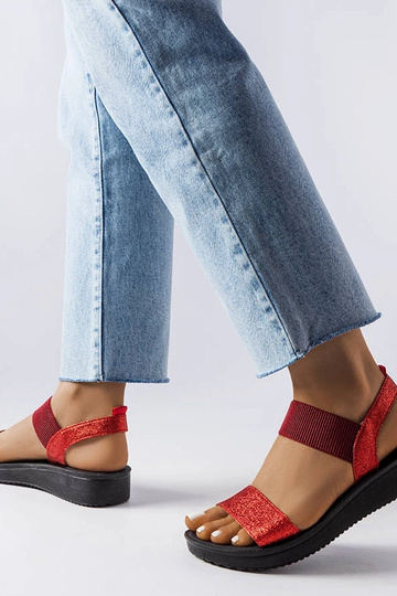 Amathousa Red Glitter sandalai