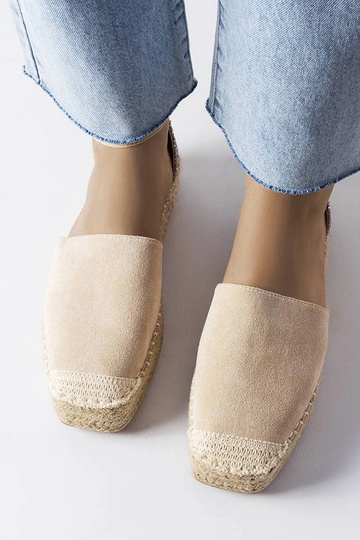 Smėlio spalvos espadrilės su blizgučiais Myasia 2