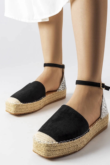 Juodos espadrilės su blizgučiais Myasia