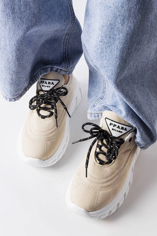 Smėlio spalvos Aisys sportbačiai Smėlio spalvos Aisys sportbačiai