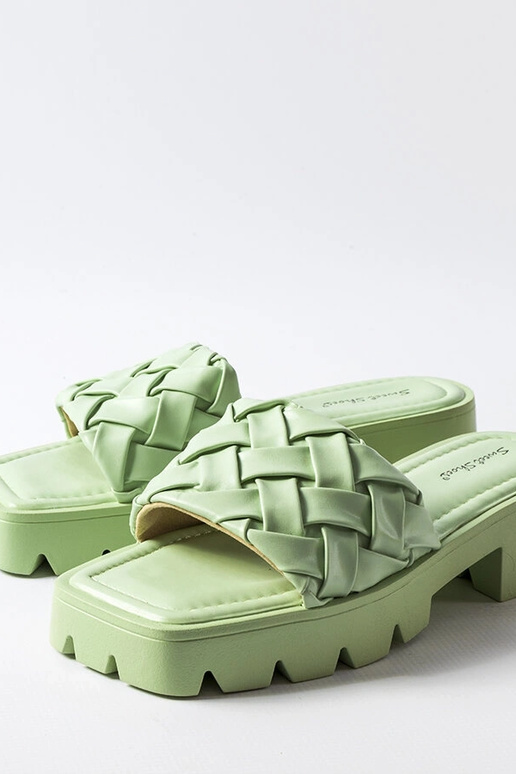 Lora žalios spalvos šlepetės su...