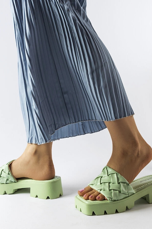 Lora žalios spalvos šlepetės su...