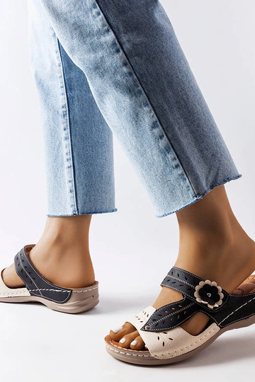 Juodos šlepetės su žemu... 2