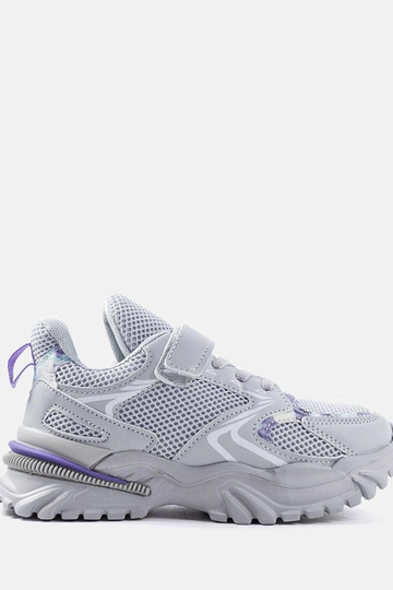 Robillard Grey Velcro vaikiški sportbačiai