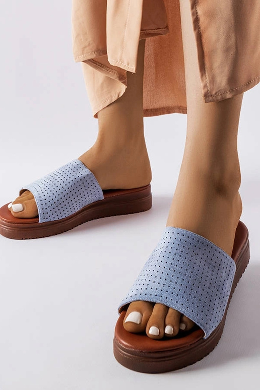 Mėlynos ažūrinės Idabel šlepetės Mėlynos ažūrinės Idabel šlepetės