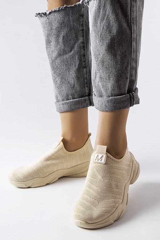 Smėlio spalvos audinio moteriški...