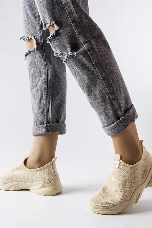 Smėlio spalvos audinio moteriški...