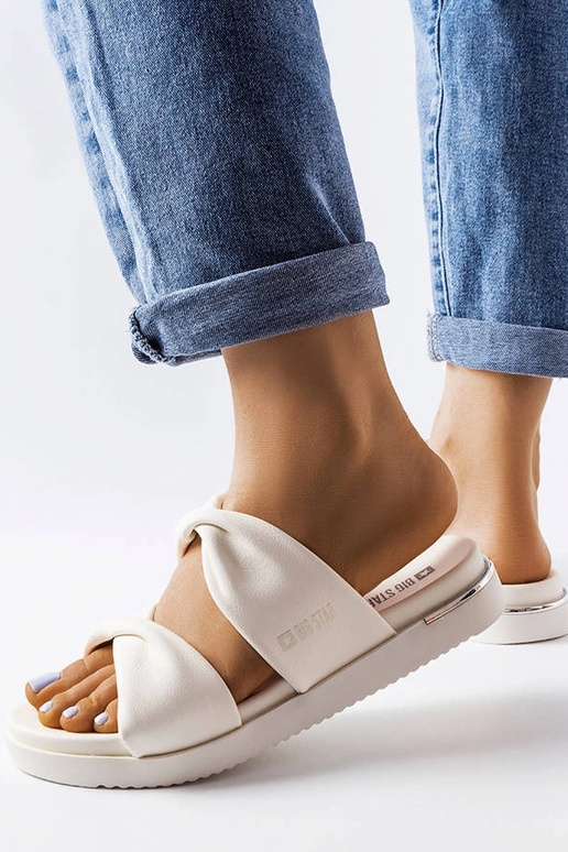 Big Star baltos šlepetės LL274A121 Big Star baltos šlepetės LL274A121