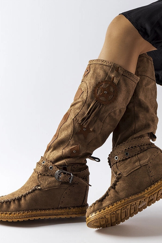 Tamsiai rudi boho batai Putignano Tamsiai rudi boho batai Putignano