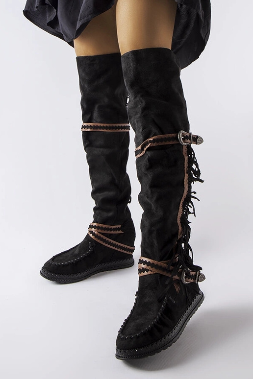 Juodi batai su platforma Novella Juodi batai su platforma Novella